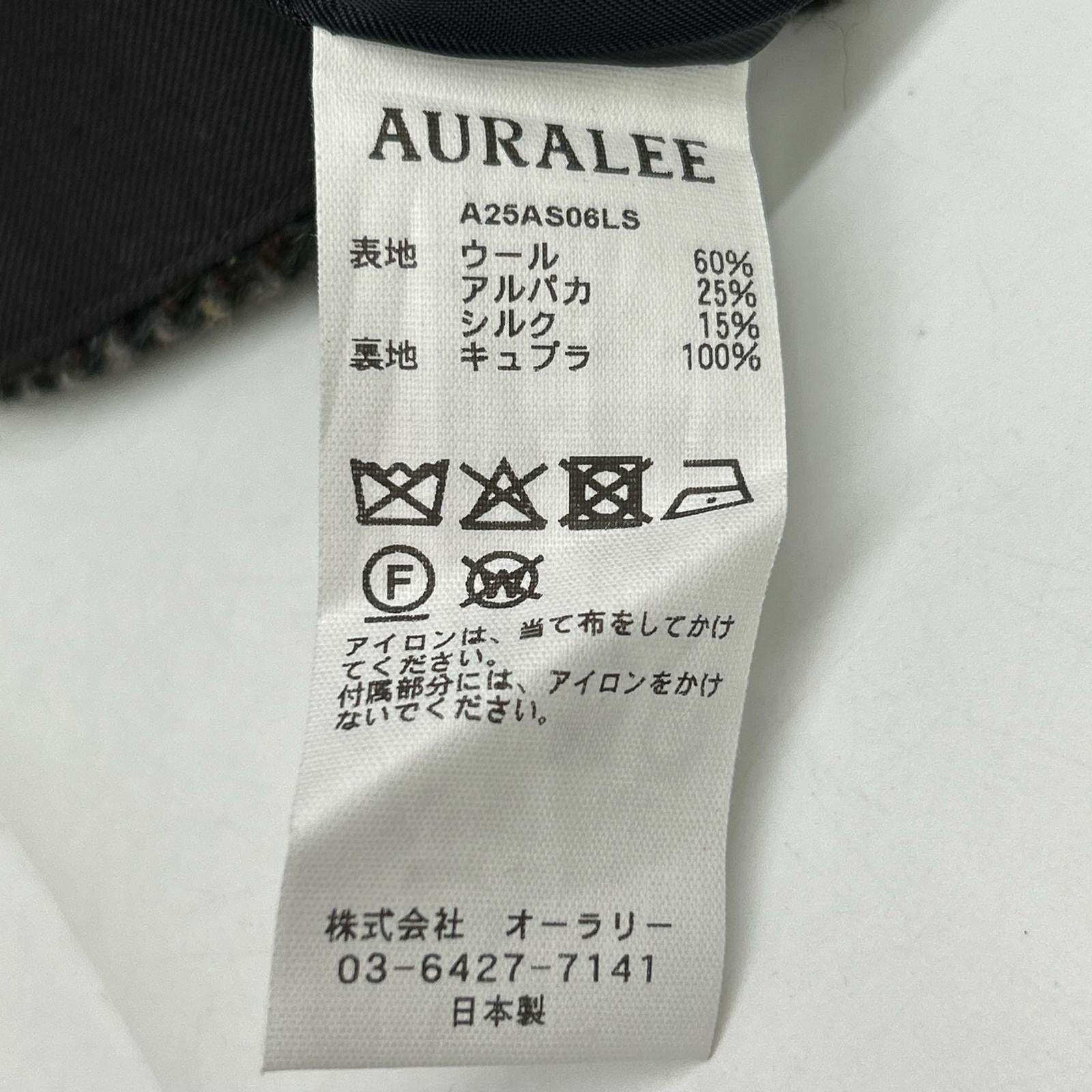 AURALEE 25SS ALPACA WOOL SILK TWEED PENCIL SKIRT
