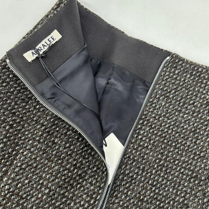AURALEE 25SS ALPACA WOOL SILK TWEED PENCIL SKIRT