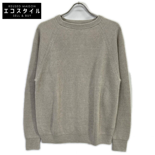 BATONER バトナー ベージュ HIGHTCOUNT LINEN CREW NECK トップス