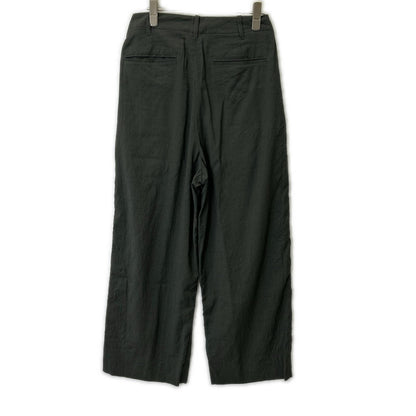 blurhms ブラームス Khaki Wool Rayon Silk Wide Slacks Bottoms