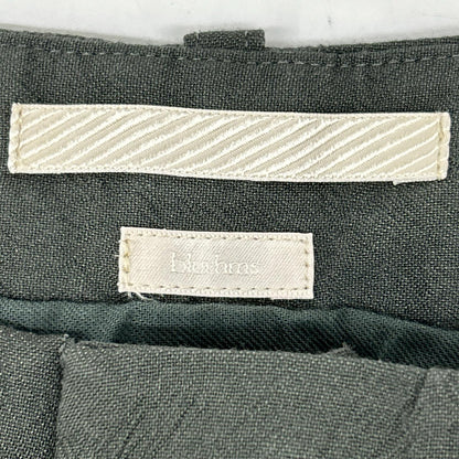 blurhms ブラームス Khaki Wool Rayon Silk Wide Slacks Bottoms