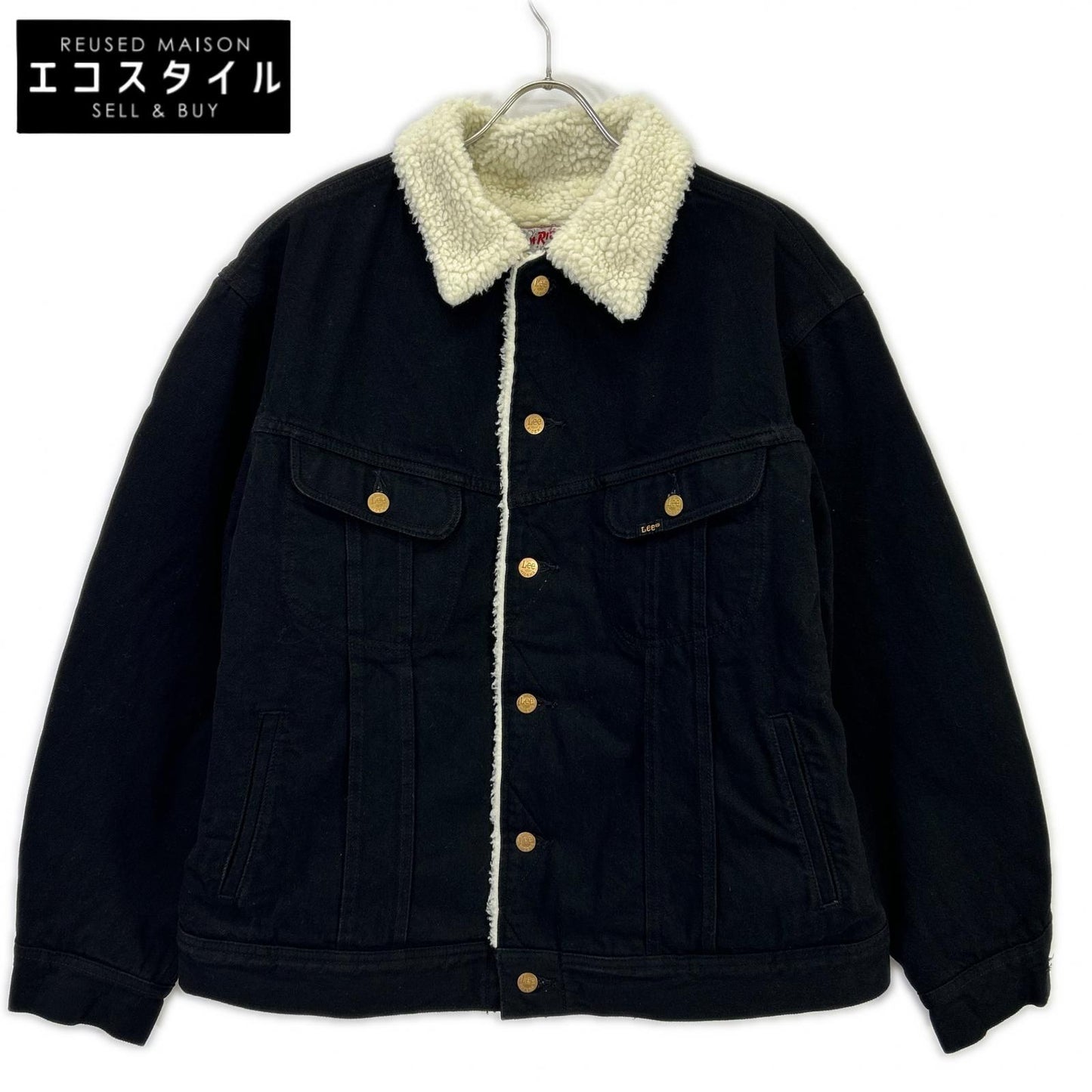 24年款 LM0725 黑色 牛仔夹克 内衬羊羔绒翻领夹克 夹克 XL 男士