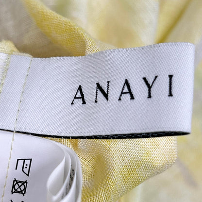 ANAYI アナイ 25年製 花柄 tansparent プリント リネン ワンピース ワンピース