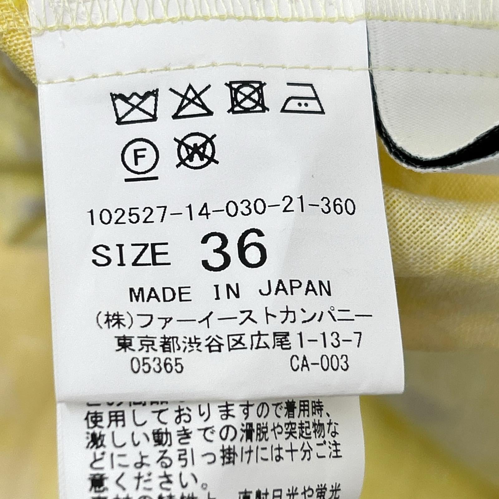 ANAYI アナイ 25年製 花柄 tansparent プリント リネン ワンピース ワンピース