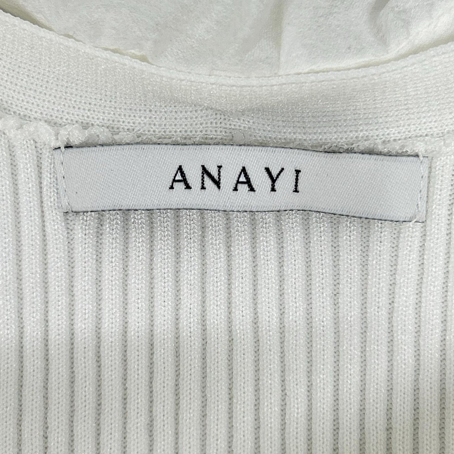 ANAYI アナイ 24年製 ホワイト スパンオーガンジーボウダイブラウス トップス