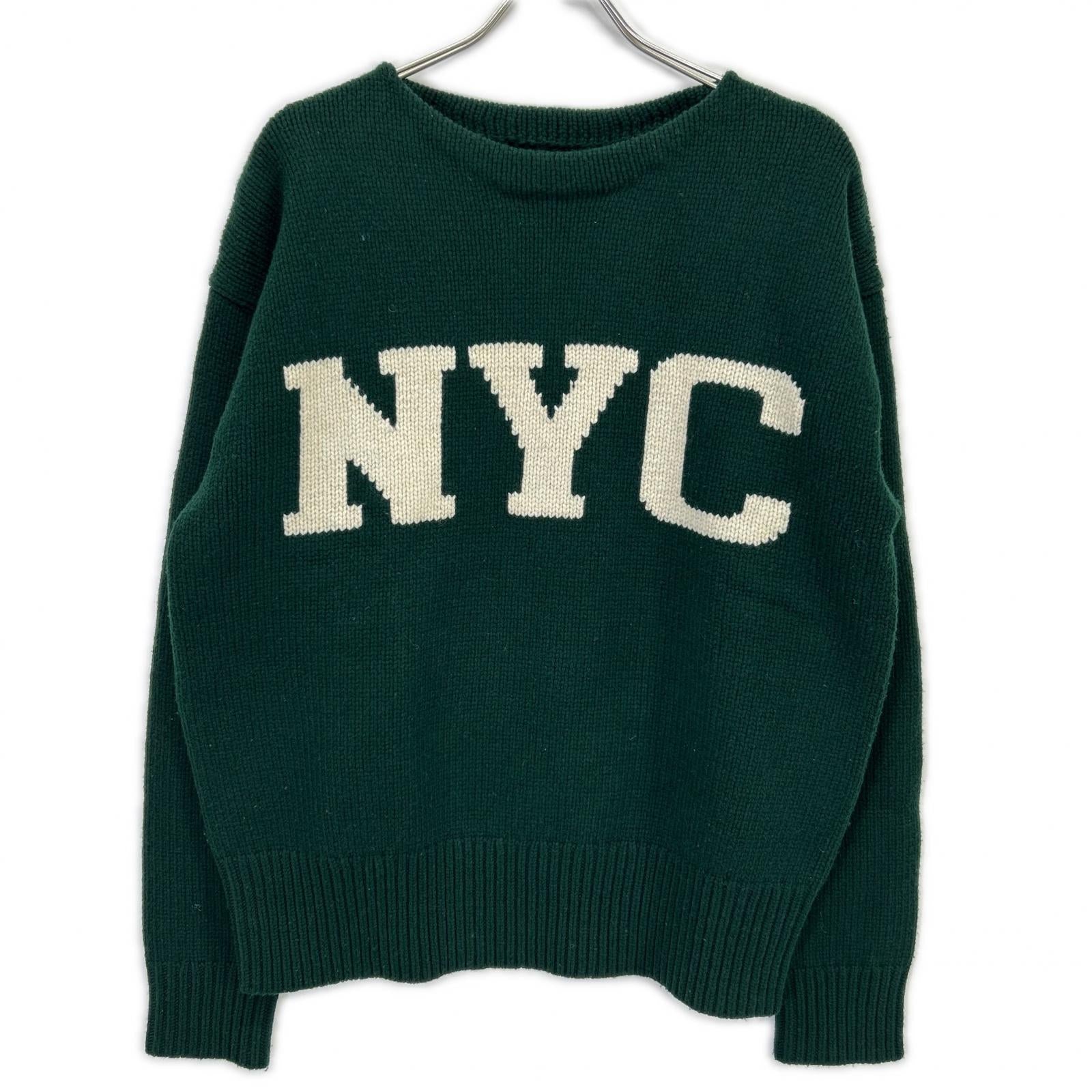 POLO RALPH LAUREN ポロ ラルフローレン 25AW グリーン インターシャ編み NYC ニットプルオーバー トップス