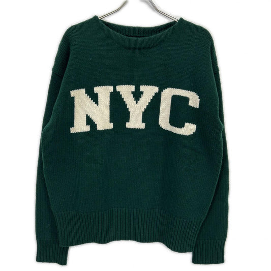 POLO RALPH LAUREN ポロ ラルフローレン 25AW グリーン インターシャ編み NYC ニットプルオーバー トップス