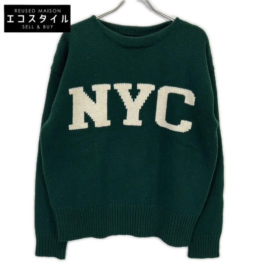 POLO RALPH LAUREN ポロ ラルフローレン 25AW グリーン インターシャ編み NYC ニットプルオーバー トップス