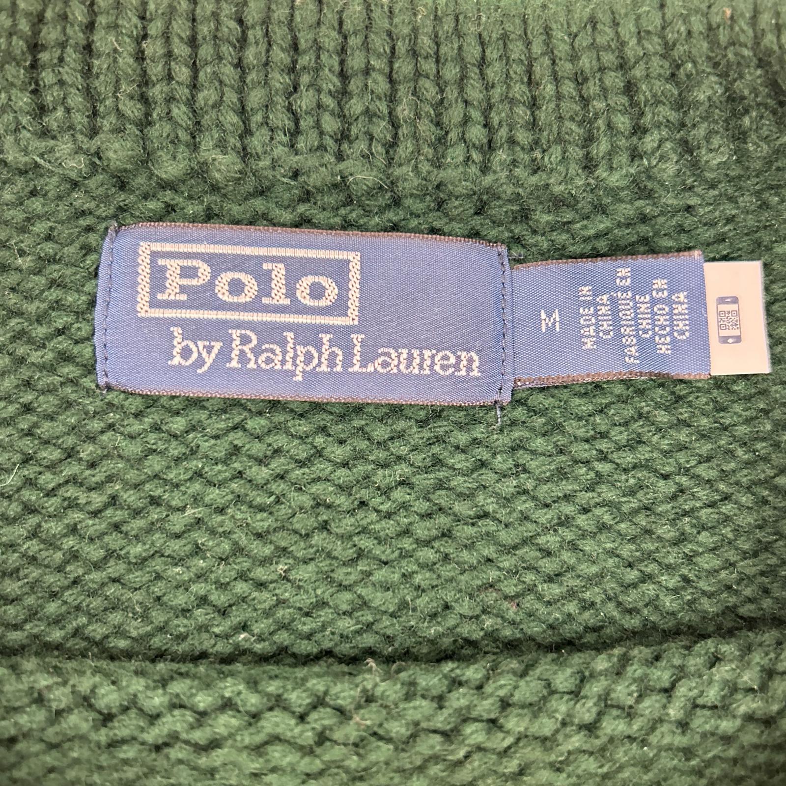 POLO RALPH LAUREN ポロ ラルフローレン 25AW グリーン インターシャ編み NYC ニットプルオーバー トップス