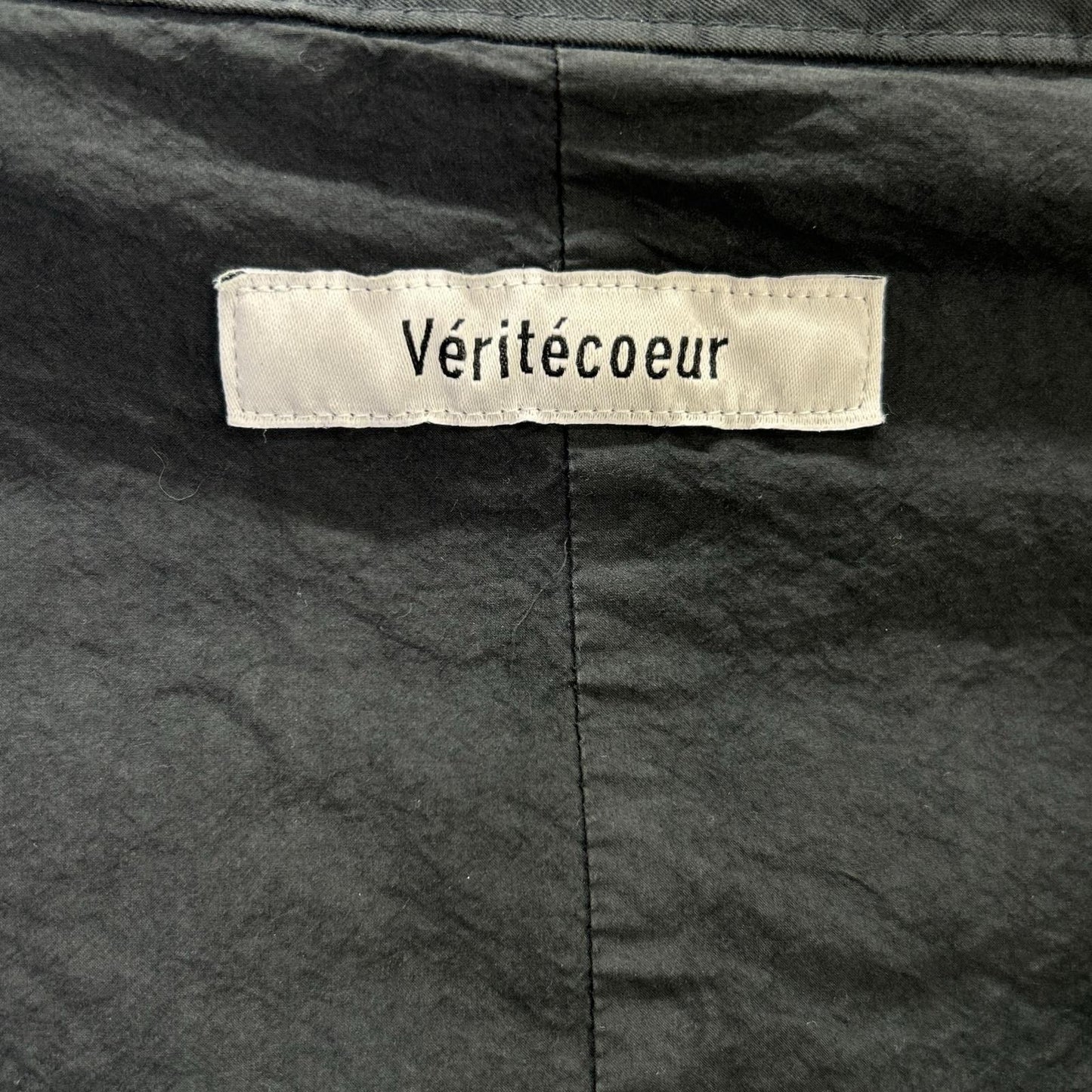 Veritecoeur ヴェリテクール DF-003 ブラック コットン ガーメントダイコート コート