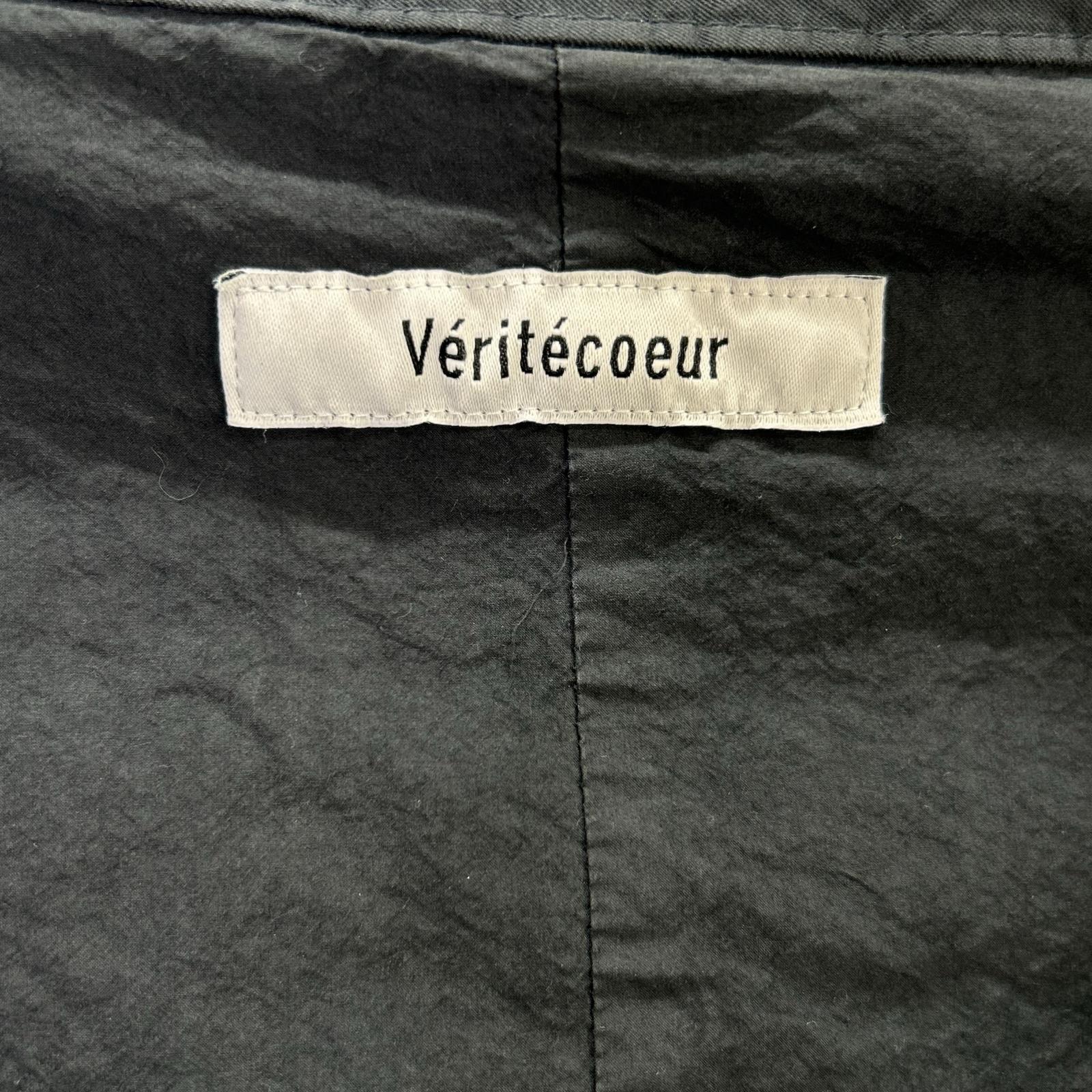 Veritecoeur ヴェリテクール DF-003 ブラック コットン ガーメントダイコート コート