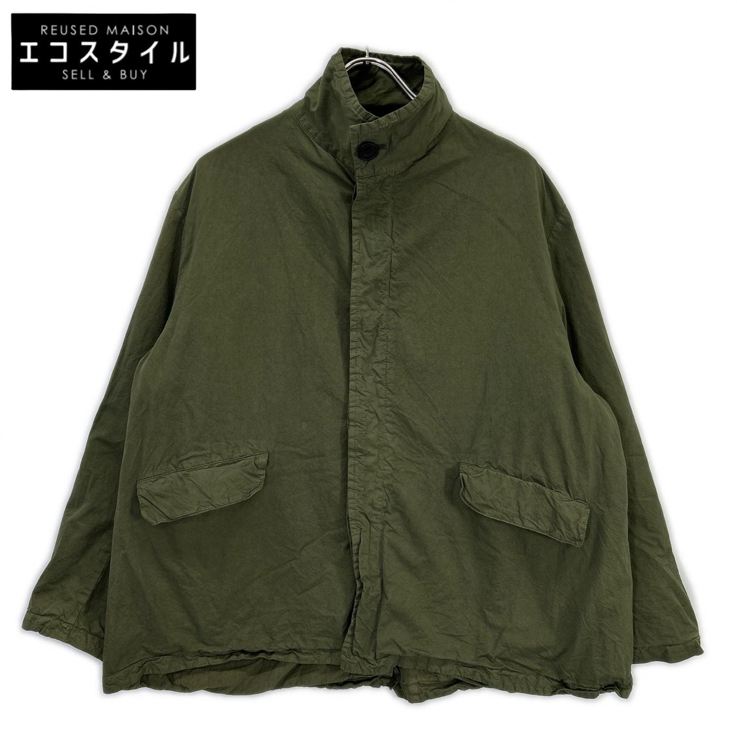 Veritecoeur VC-2669 Khaki Cotton Garment Dyed Coat Jacket