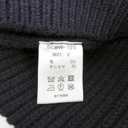 5G半罗纹编织 羊毛×羊绒 圆领上衣 男款 海军蓝 2 上衣 2 男款