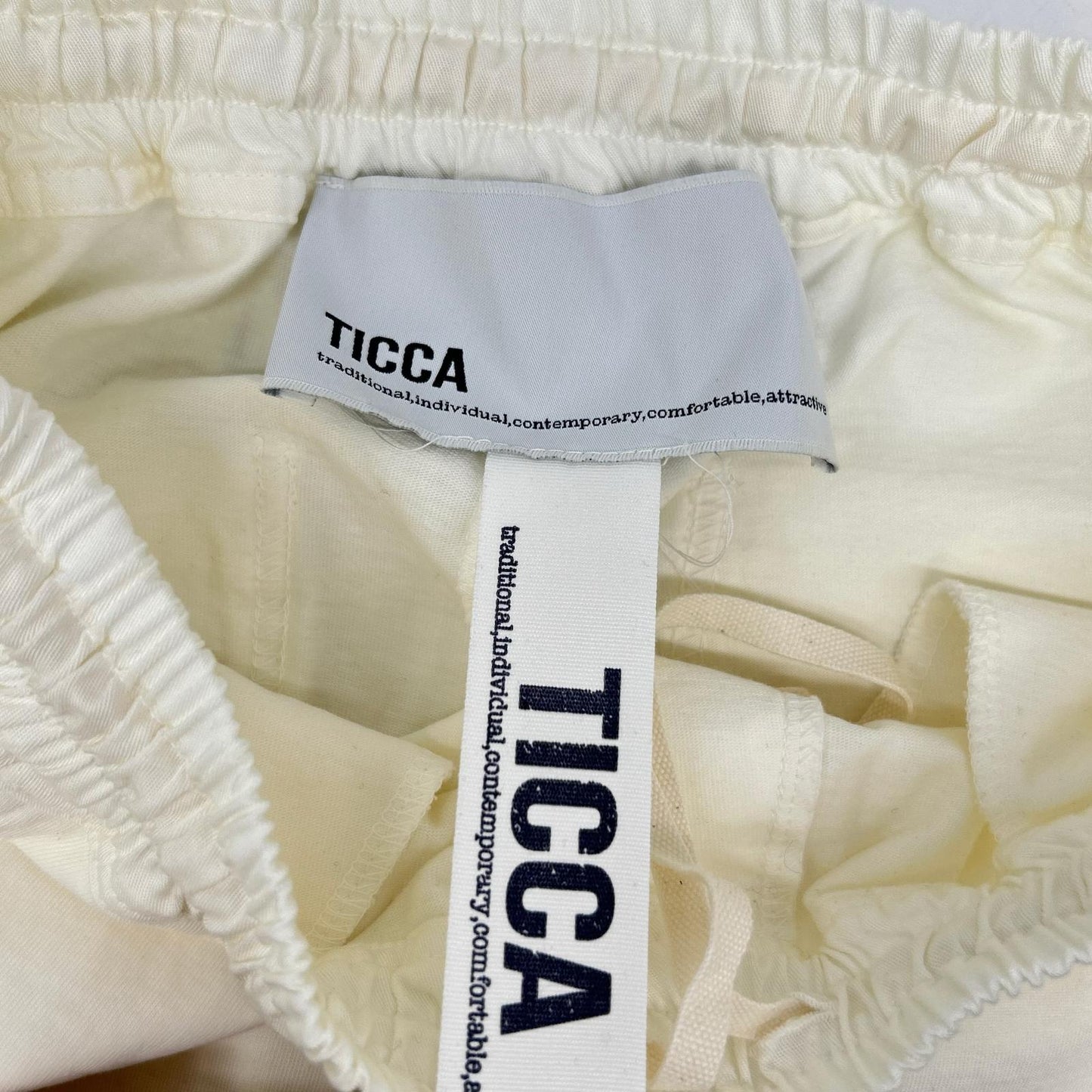 TICCA ティッカ 0241426192 24SS ホワイト JERSEY リブパンツ ボトムス