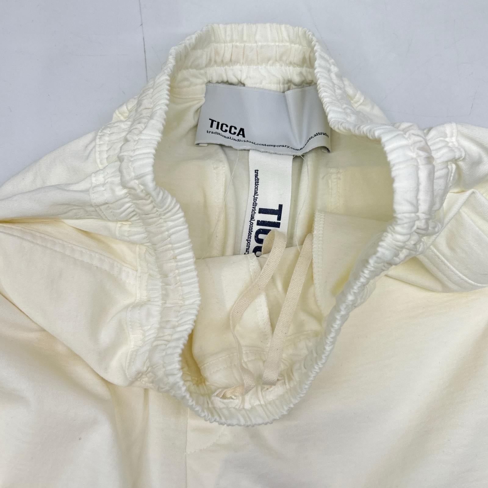 TICCA ティッカ 0241426192 24SS ホワイト JERSEY リブパンツ ボトムス