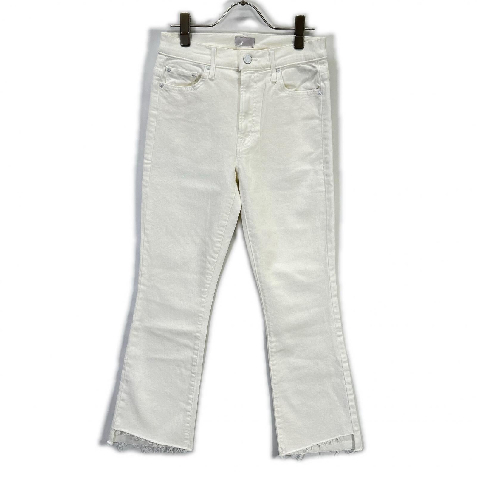 22SS ﾎﾜｲﾄ ｸﾛｯﾌﾟﾄﾞﾚｲﾔｰｶｯﾄﾃﾞﾆﾑﾊﾟﾝﾂ ボトムス 26 レディース
