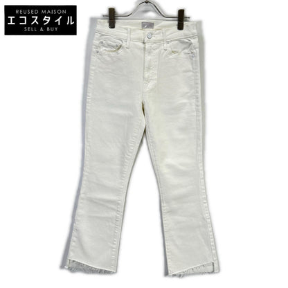 mother マザー 22SS ホワイト クロップドレイヤーカットデニムパンツ ボトムス