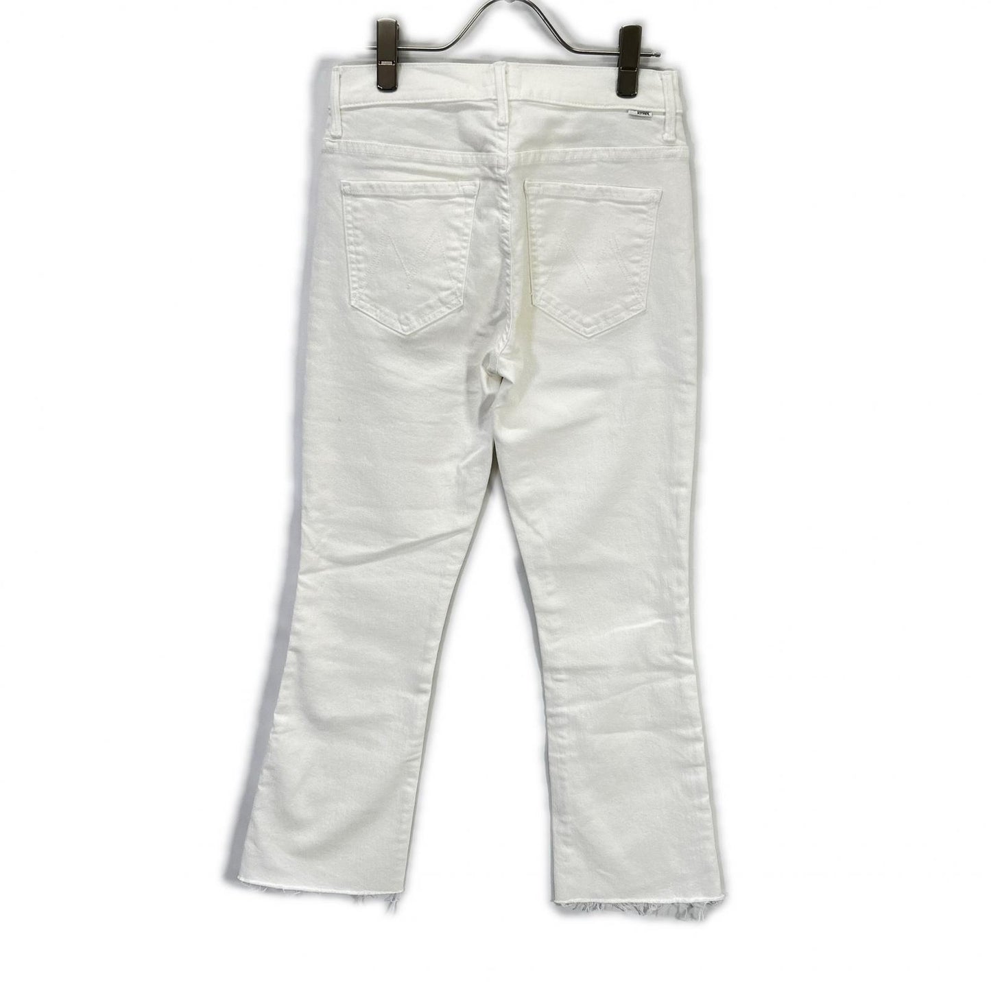 mother マザー 22SS ホワイト クロップドレイヤーカットデニムパンツ ボトムス