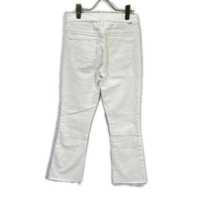 mother マザー 22SS ホワイト クロップドレイヤーカットデニムパンツ ボトムス
