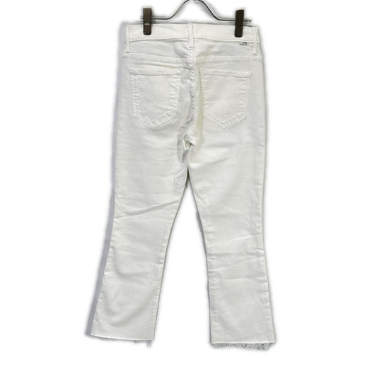 22SS White Cropped Layer Cut Denim Pants Bottoms 26 Women's