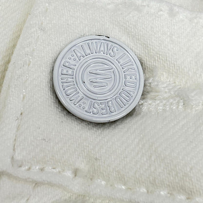 22SS ﾎﾜｲﾄ ｸﾛｯﾌﾟﾄﾞﾚｲﾔｰｶｯﾄﾃﾞﾆﾑﾊﾟﾝﾂ ボトムス 26 レディース