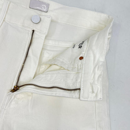 mother マザー 22SS ホワイト クロップドレイヤーカットデニムパンツ ボトムス
