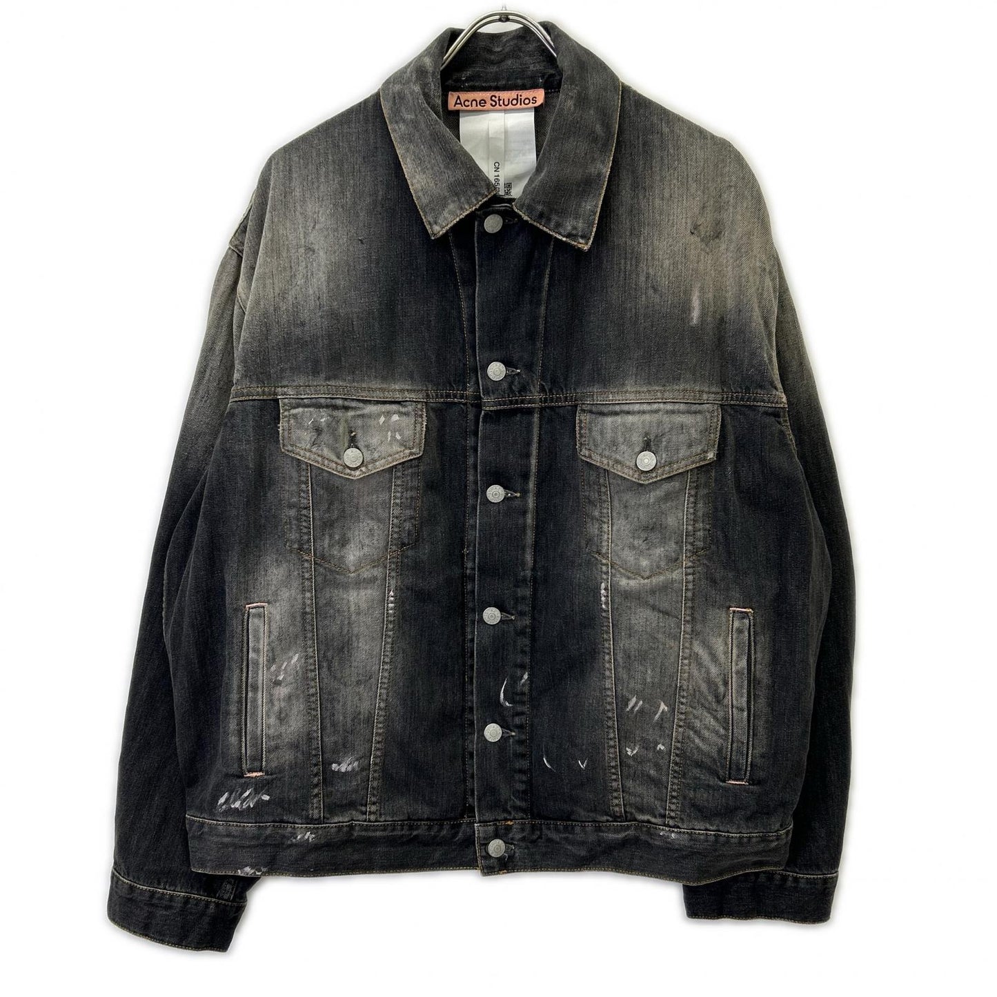 ACNE STUDIOS アクネ ストゥディオズ FN-UX-OUTW000073 25FW オーバーサイズ ペイント デニムジャケット ジャケット