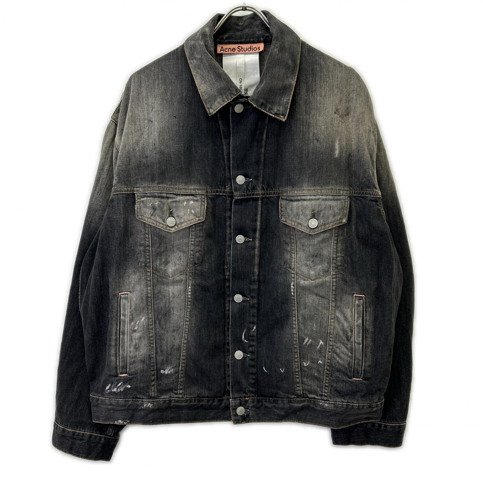 ACNE STUDIOS アクネ ストゥディオズ FN-UX-OUTW000073 25FW オーバーサイズ ペイント デニムジャケット ジャケット