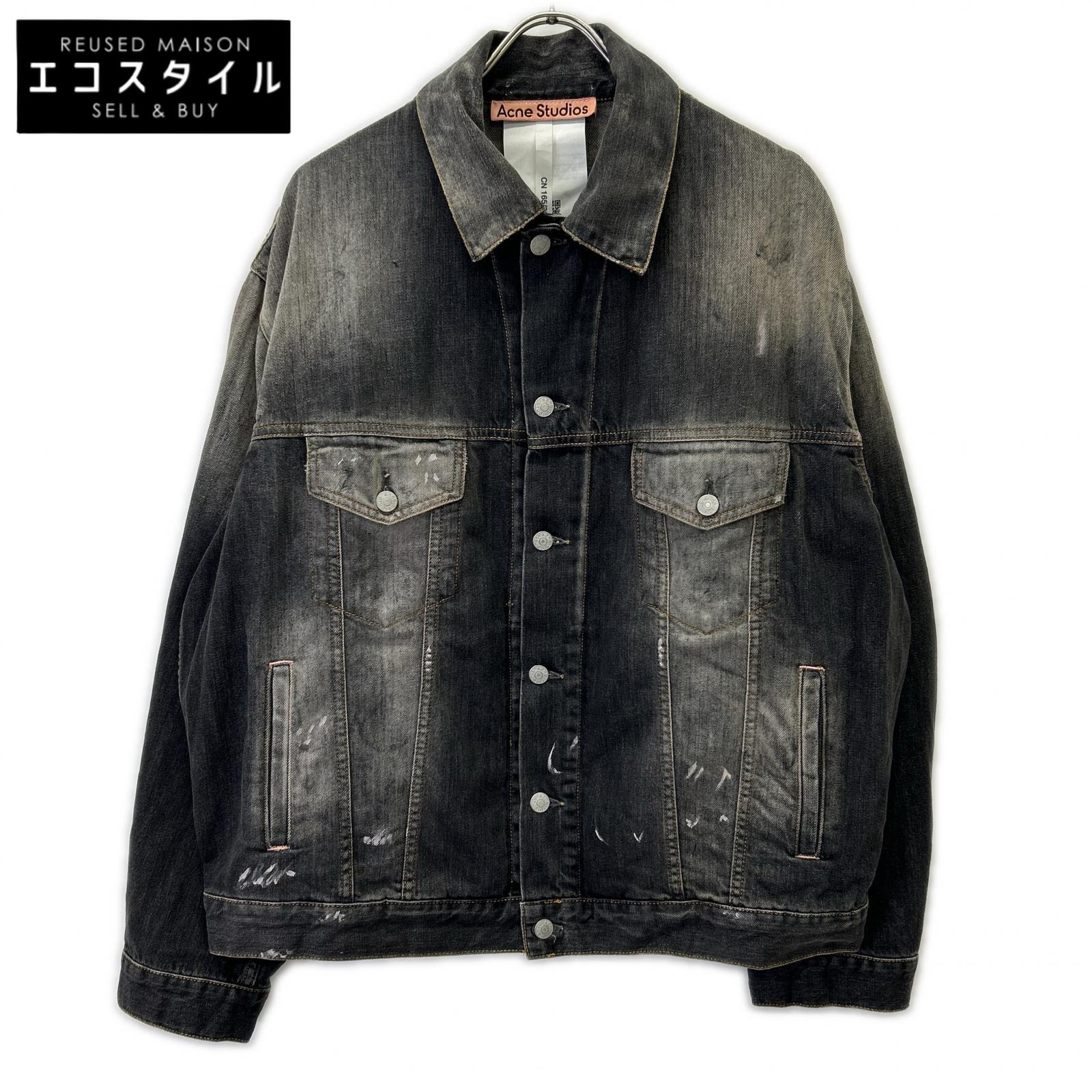 ACNE STUDIOS アクネ ストゥディオズ FN-UX-OUTW000073 25FW オーバーサイズ ペイント デニムジャケット ジャケット
