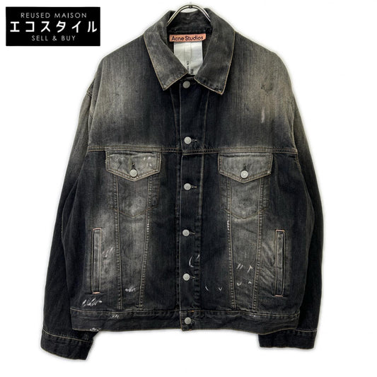 ACNE STUDIOS 艾克妮 斯图迪奥 FN-UX-OUTW000073 25FW 超大款 泼墨 牛仔夹克 夹克