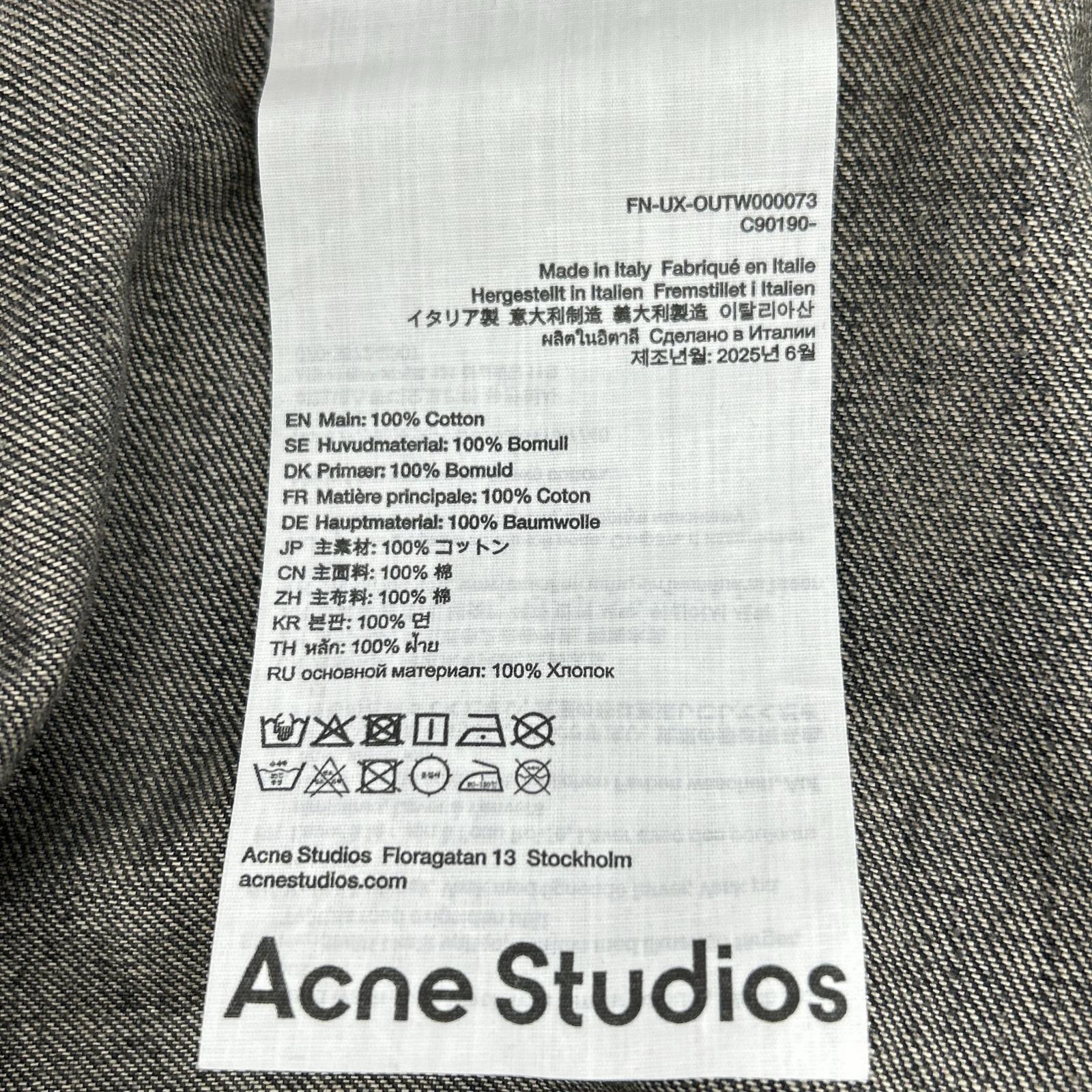 ACNE STUDIOS アクネ ストゥディオズ FN-UX-OUTW000073 25FW オーバーサイズ ペイント デニムジャケット ジャケット