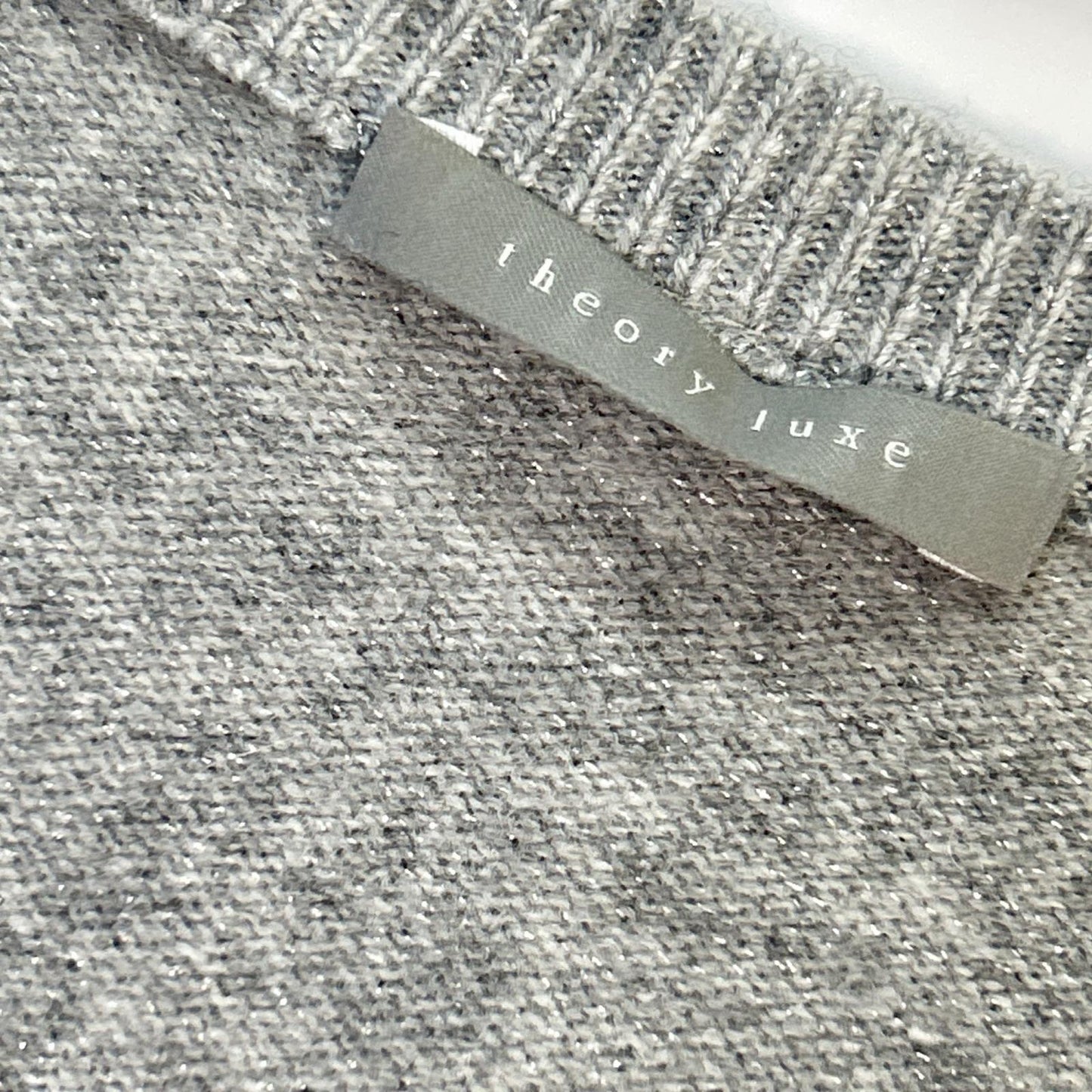 theory luxe セオリーリュクス 25年 グレー カシミヤ混 ラメカーディガン トップス