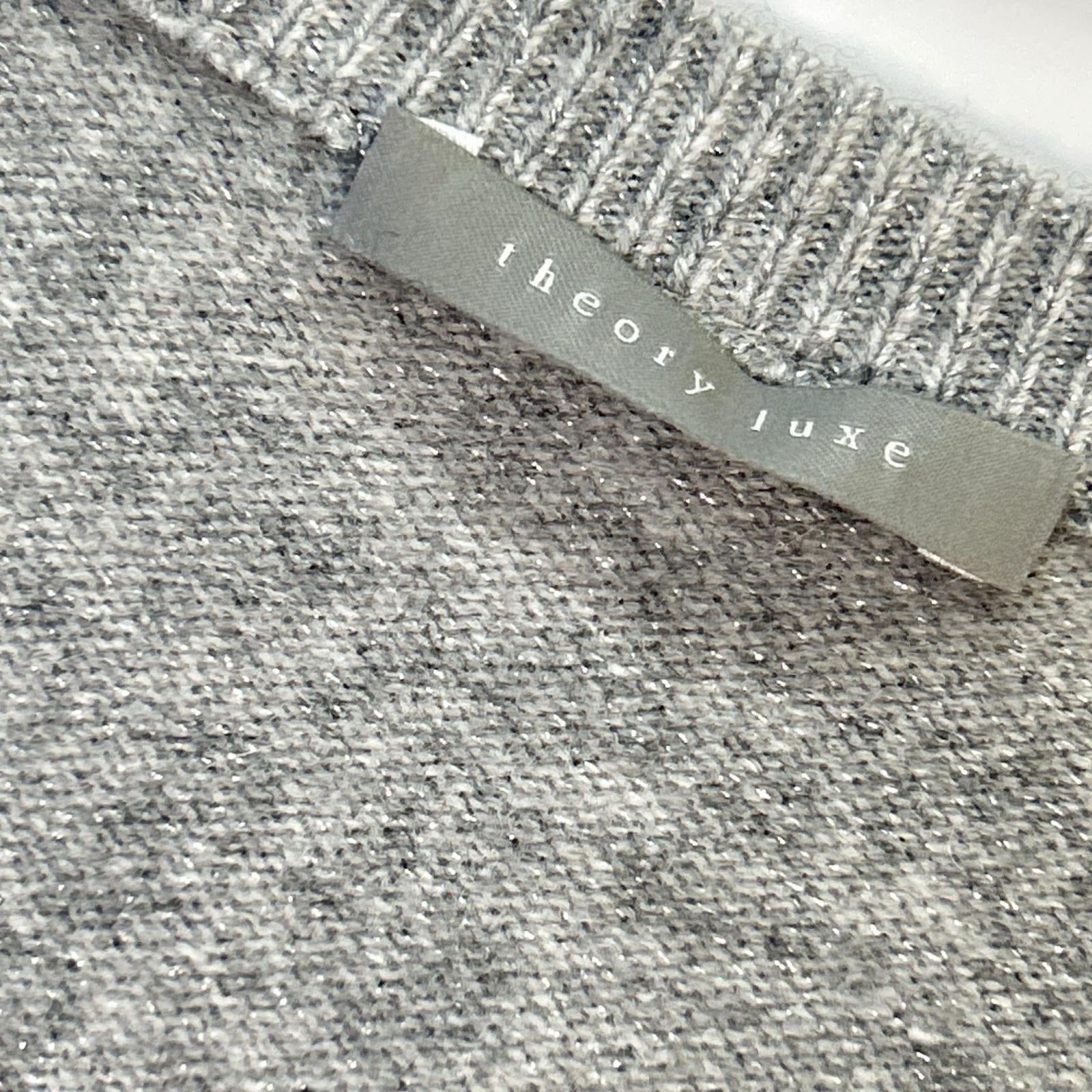 theory luxe セオリーリュクス 25年 グレー カシミヤ混 ラメカーディガン トップス