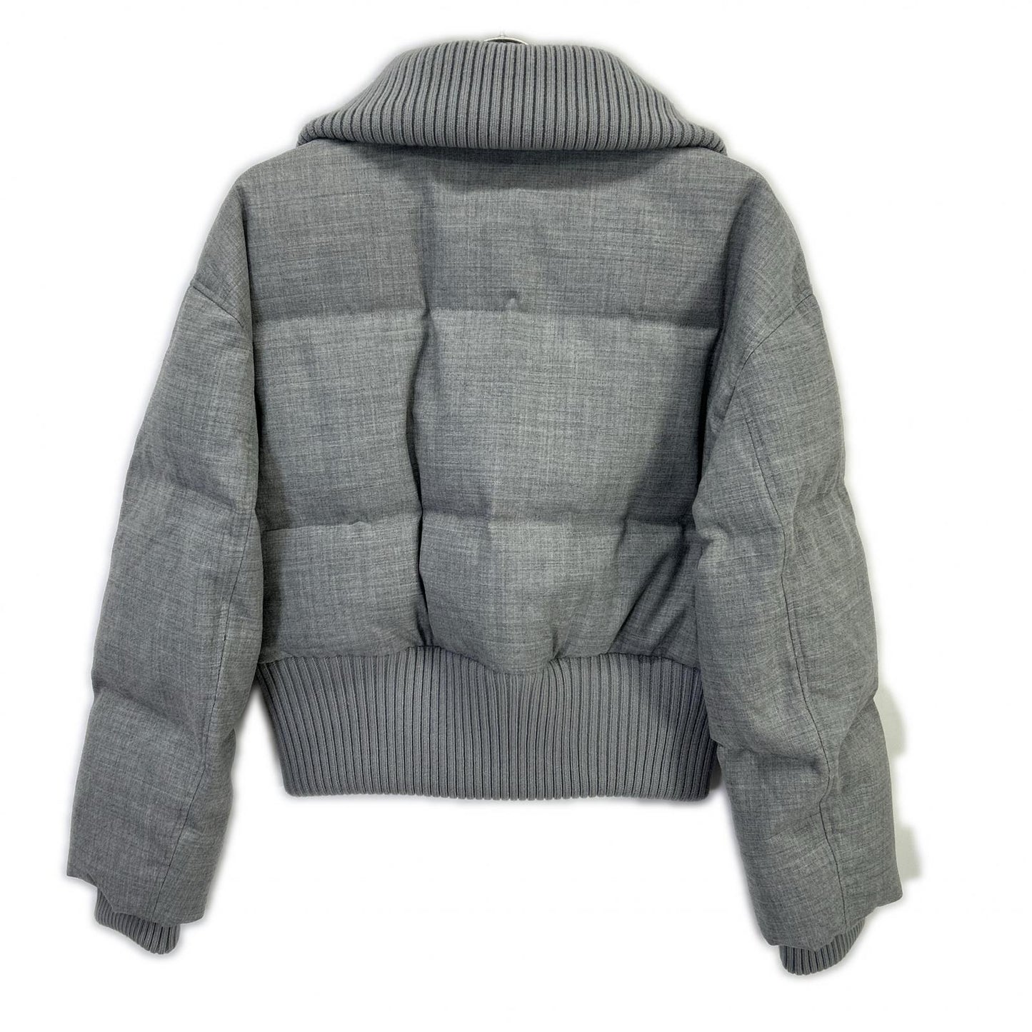 Theory セオリー 25年 グレー Wool Pl Flannel Cozy Collar Puff Coat ジャケット