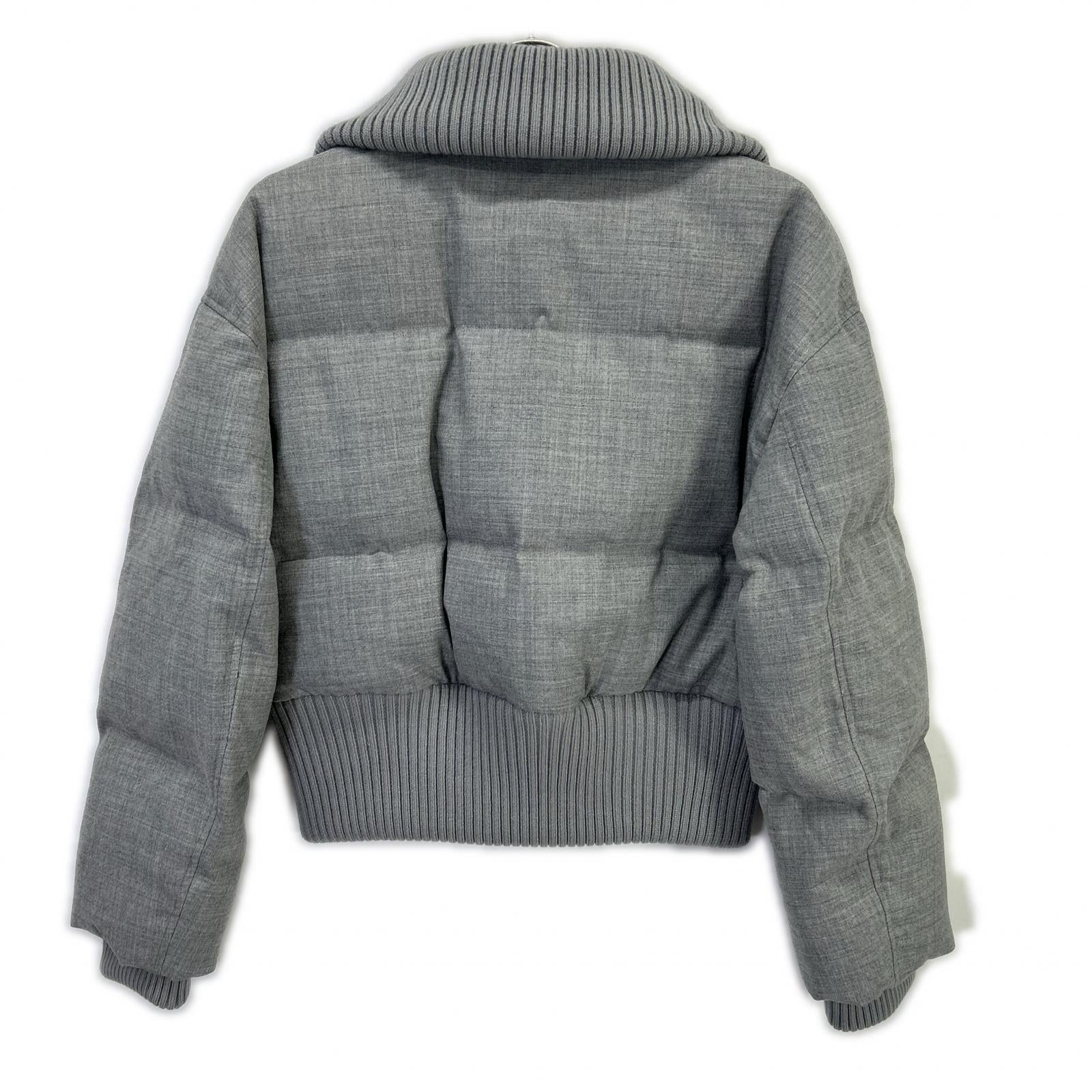 Theory セオリー 25年 グレー Wool Pl Flannel Cozy Collar Puff Coat ジャケット