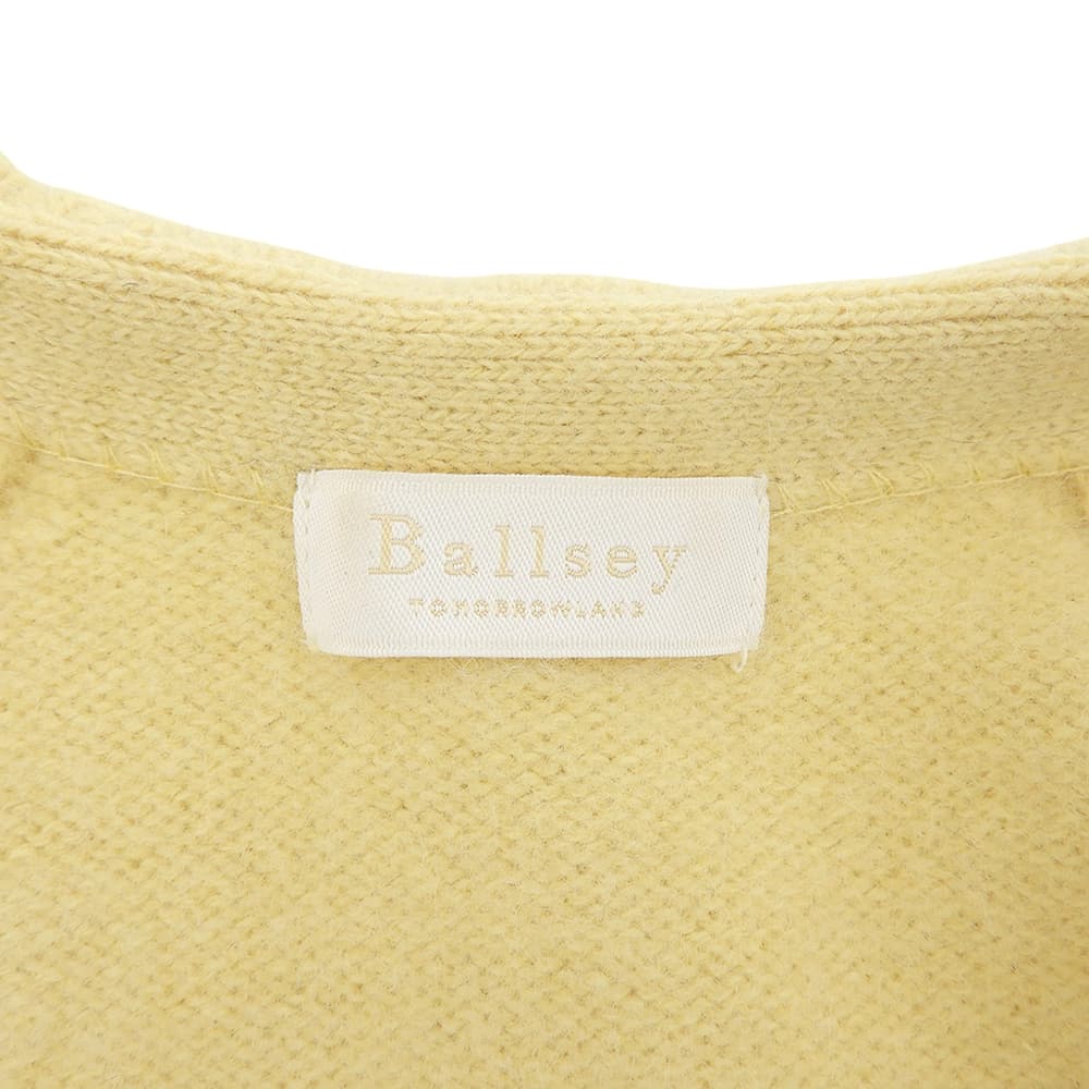 BALLSEY ボールジー 美品 フラッフィーヤーン Vネックカーディガン トップス レディース イエロー S 24年 トップス