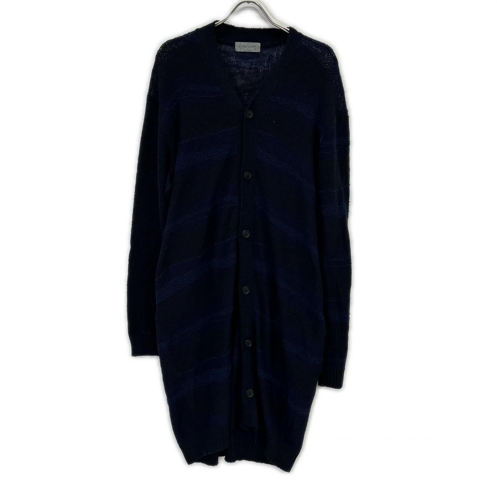 Yohji Yamamoto POUR HOMME 山本耀司 男士系列 24SS HS-K73-092 黑×蓝 BORDER LONG CD 上衣