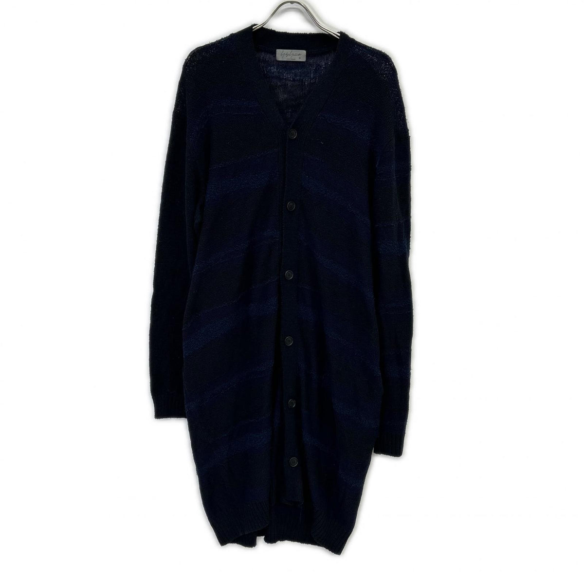 Yohji Yamamoto POUR HOMME 24SS HS-K73-092 Black x Blue BORDER LONG CD Top