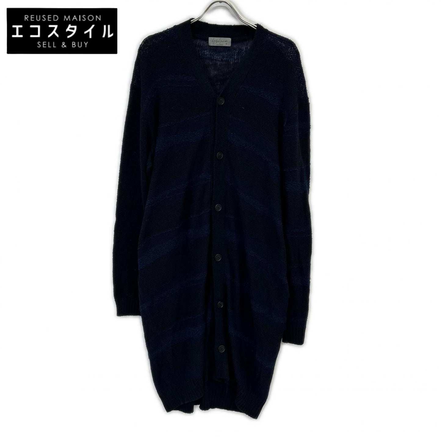 Yohji Yamamoto POUR HOMME 山本耀司 男士系列 24SS HS-K73-092 黑×蓝 BORDER LONG CD 上衣