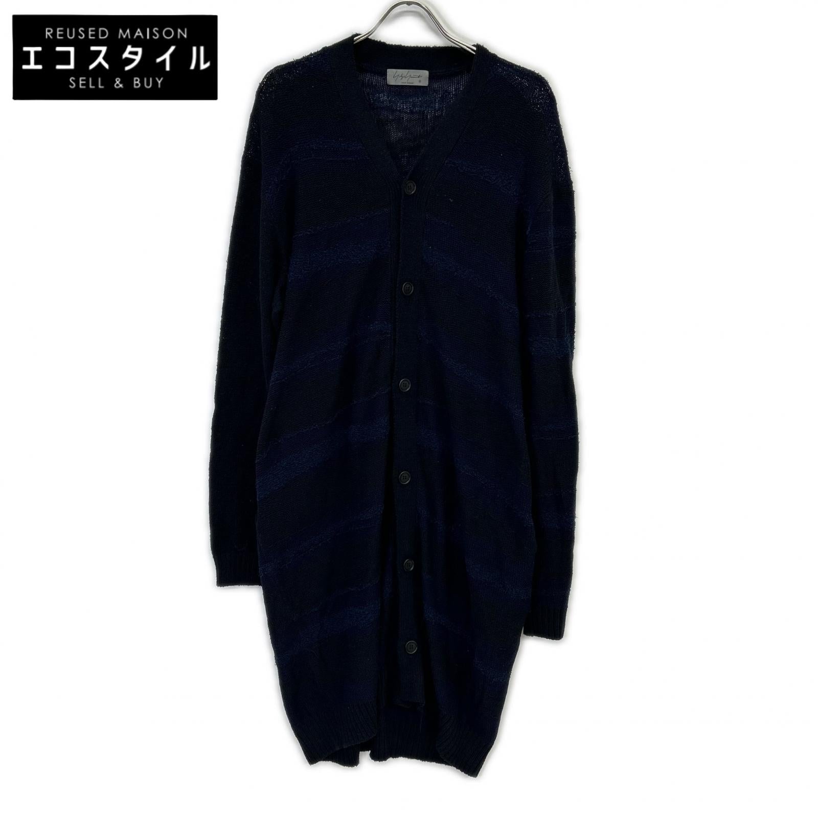 Yohji Yamamoto POUR HOMME 山本耀司 男士系列 24SS HS-K73-092 黑×蓝 BORDER LONG CD 上衣