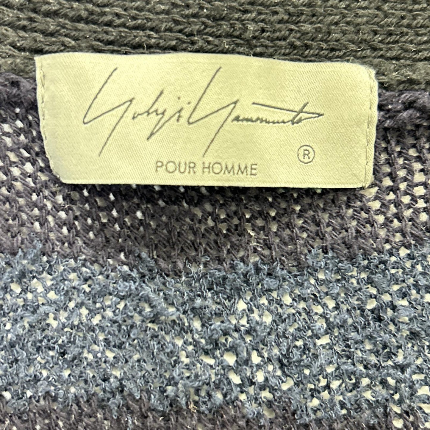 Yohji Yamamoto POUR HOMME 山本耀司 男士系列 24SS HS-K73-092 黑×蓝 BORDER LONG CD 上衣