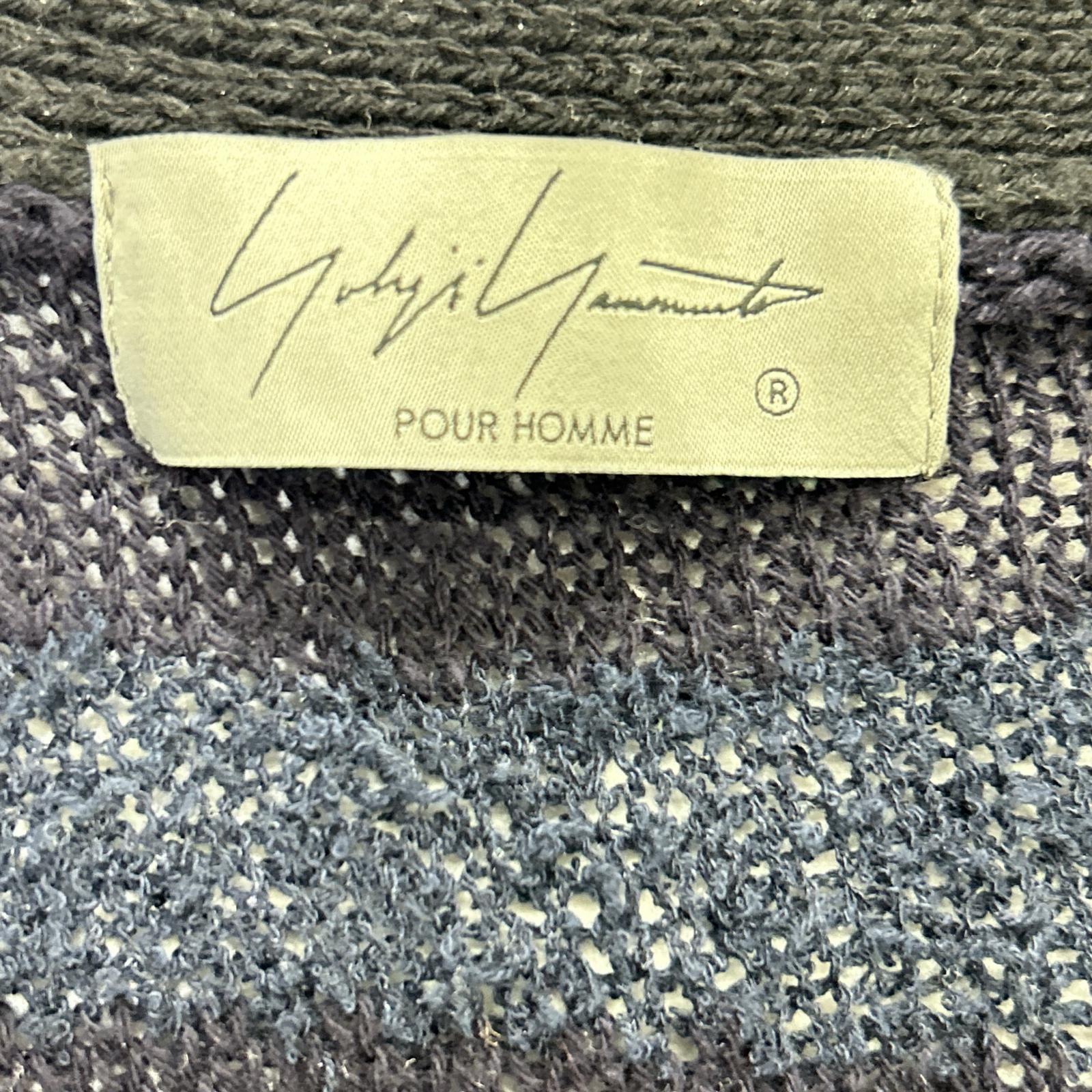 Yohji Yamamoto POUR HOMME 山本耀司 男士系列 24SS HS-K73-092 黑×蓝 BORDER LONG CD 上衣