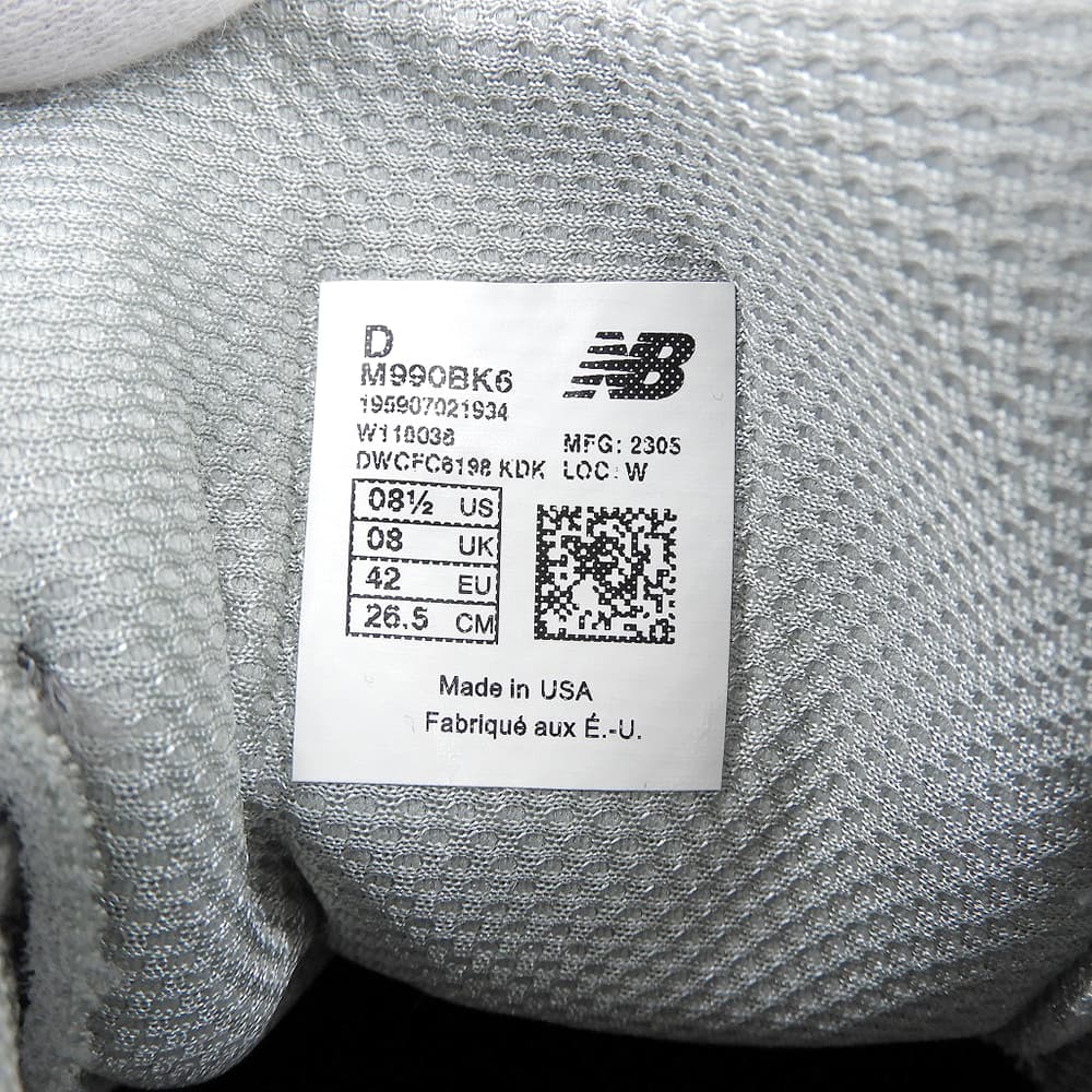 NEW BALANCE New Balance As-new low-cut sneakers shoes men's black 26.5cm M990BK6 shoes