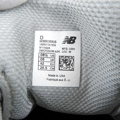 NEW BALANCE New Balance As-new low-cut sneakers shoes men's black 26.5cm M990BK6 shoes