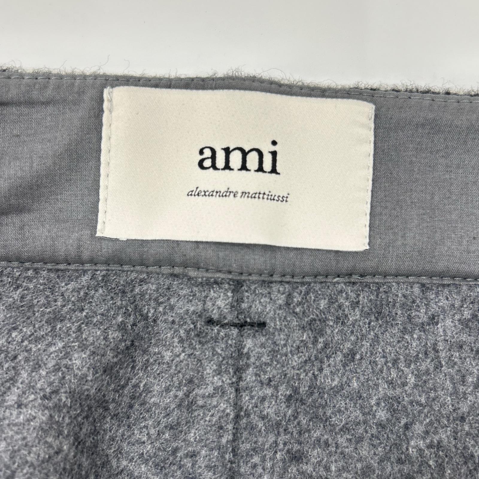AMIalexandremattiussi アミアレクサンドルマテュッシ HTR836.WO0009 25AW グレー ウールシルク スラックスパンツ ボトムス