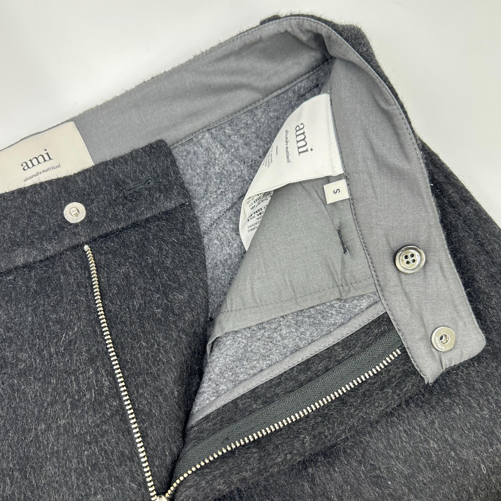 AMIalexandremattiussi アミアレクサンドルマテュッシ HTR836.WO0009 25AW グレー ウールシルク スラックスパンツ ボトムス