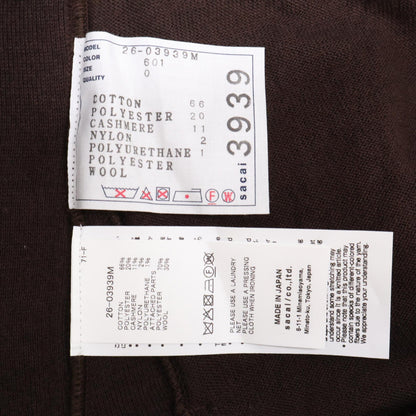 sacai サカイ 新品同様 26-03939M Cotton Cashmere Knit Pants ボトムス