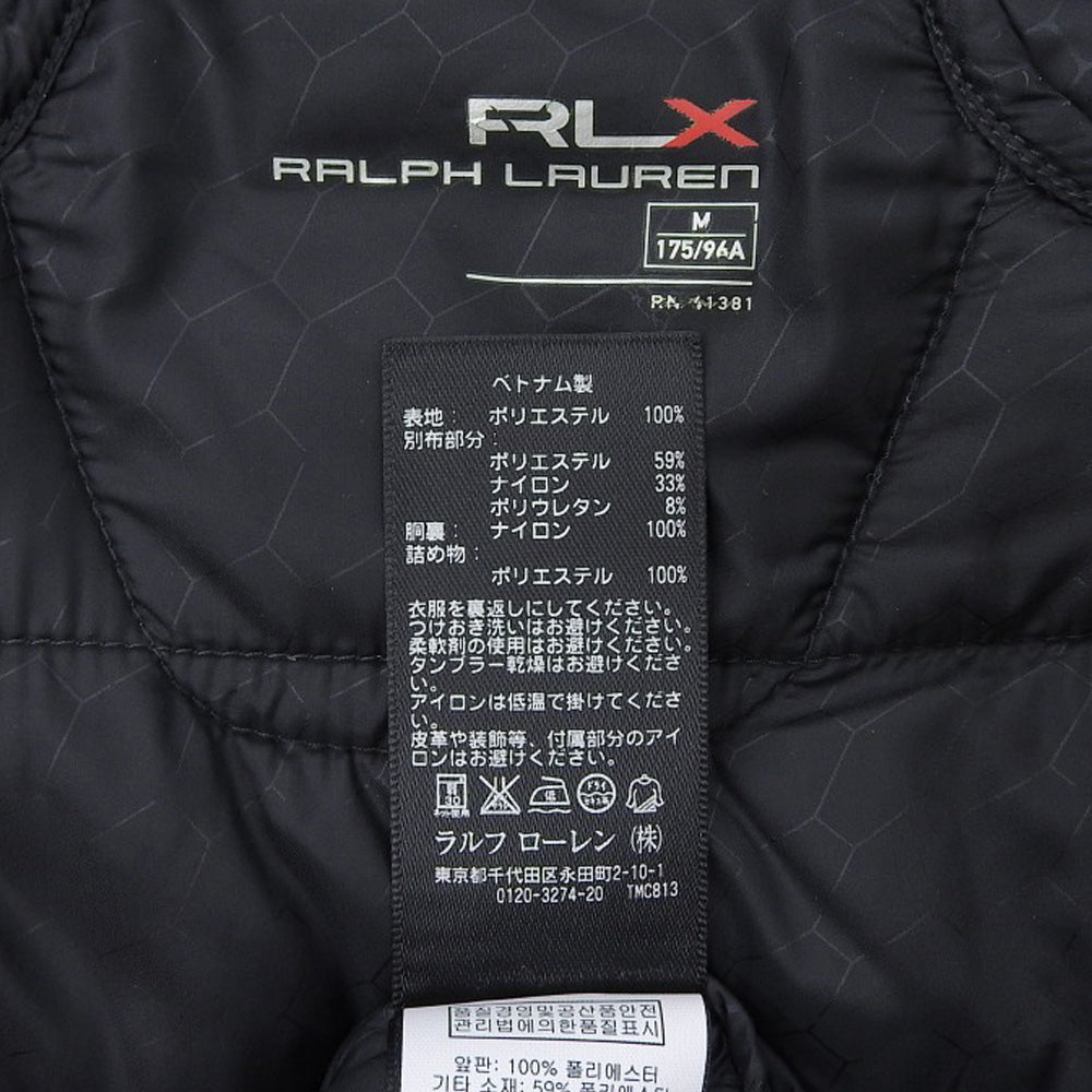 RLX アールエルエックス 中綿 ハイブリッドジャケット メンズ ブラック M ジャケット