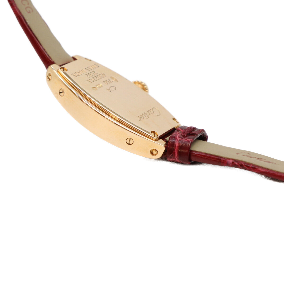 Cartier カルティエ W1537238 Lanières mini Tonneau 18K PG quartz watch wristwatch