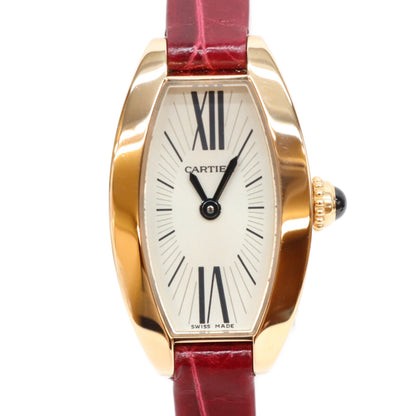 Cartier カルティエ W1537238 Lanières mini Tonneau 18K PG quartz watch wristwatch